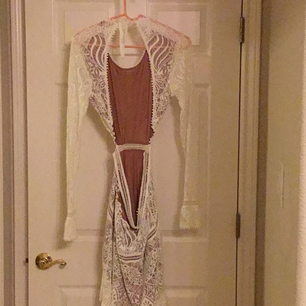 For Love & Lemons Dress, cream color, size M - Picture 2 of 3
